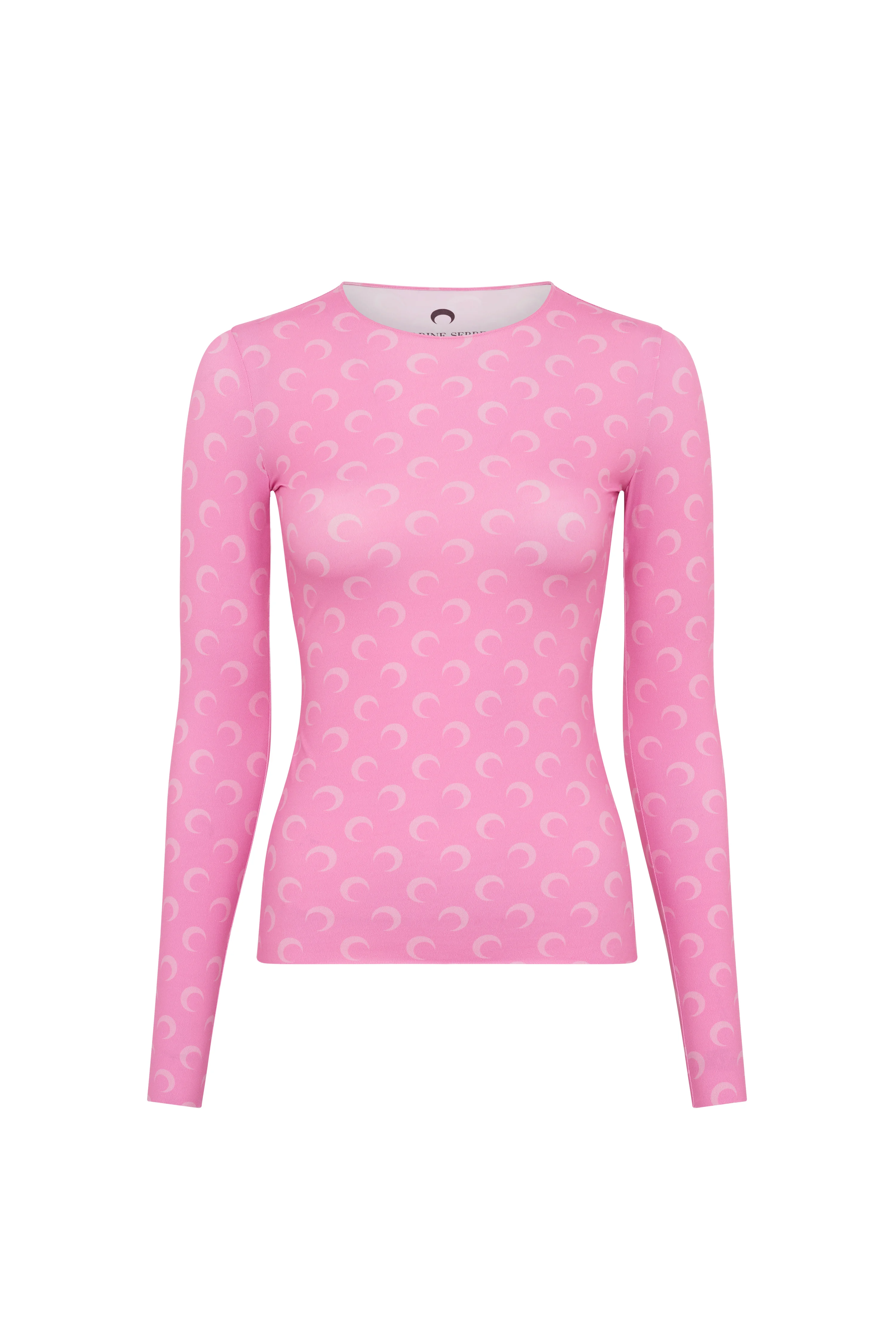 Moon printed jersey long sleeves crewneck top - 1