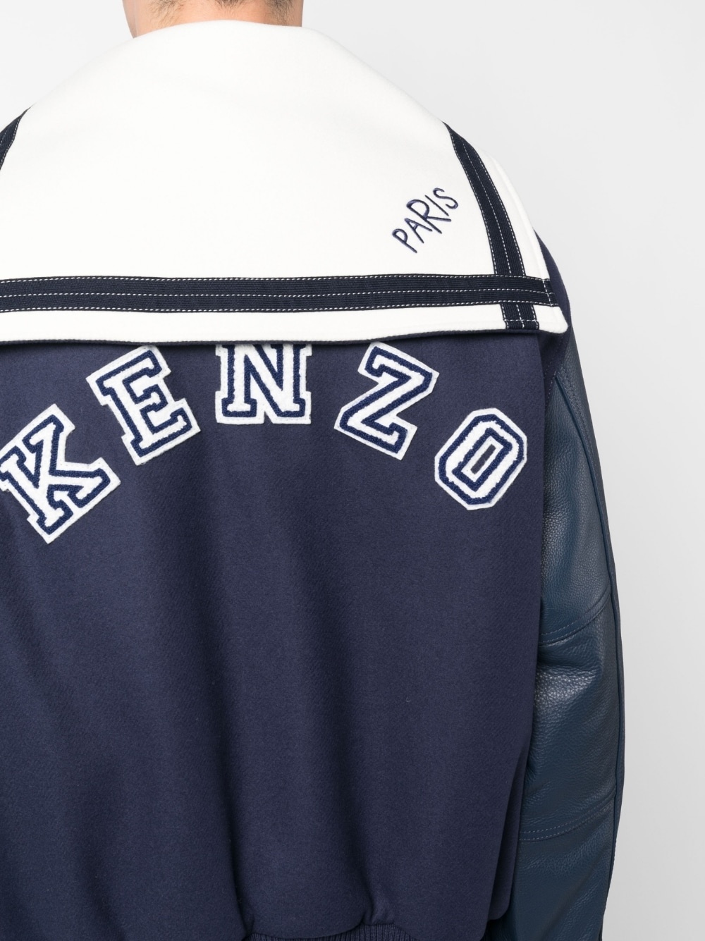 logo-patch bomber jacket - 5