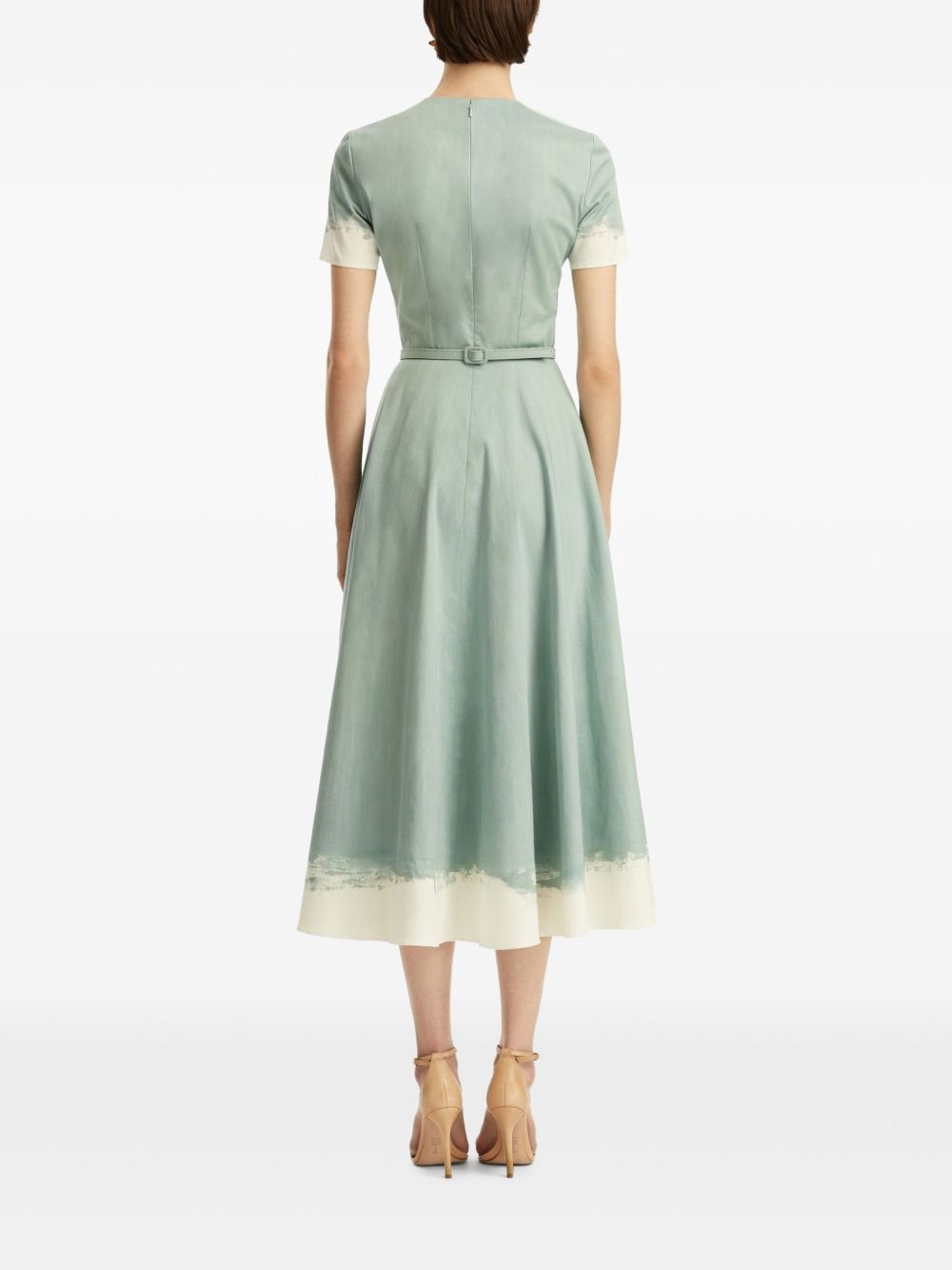 butterfly-belt midi dress - 4
