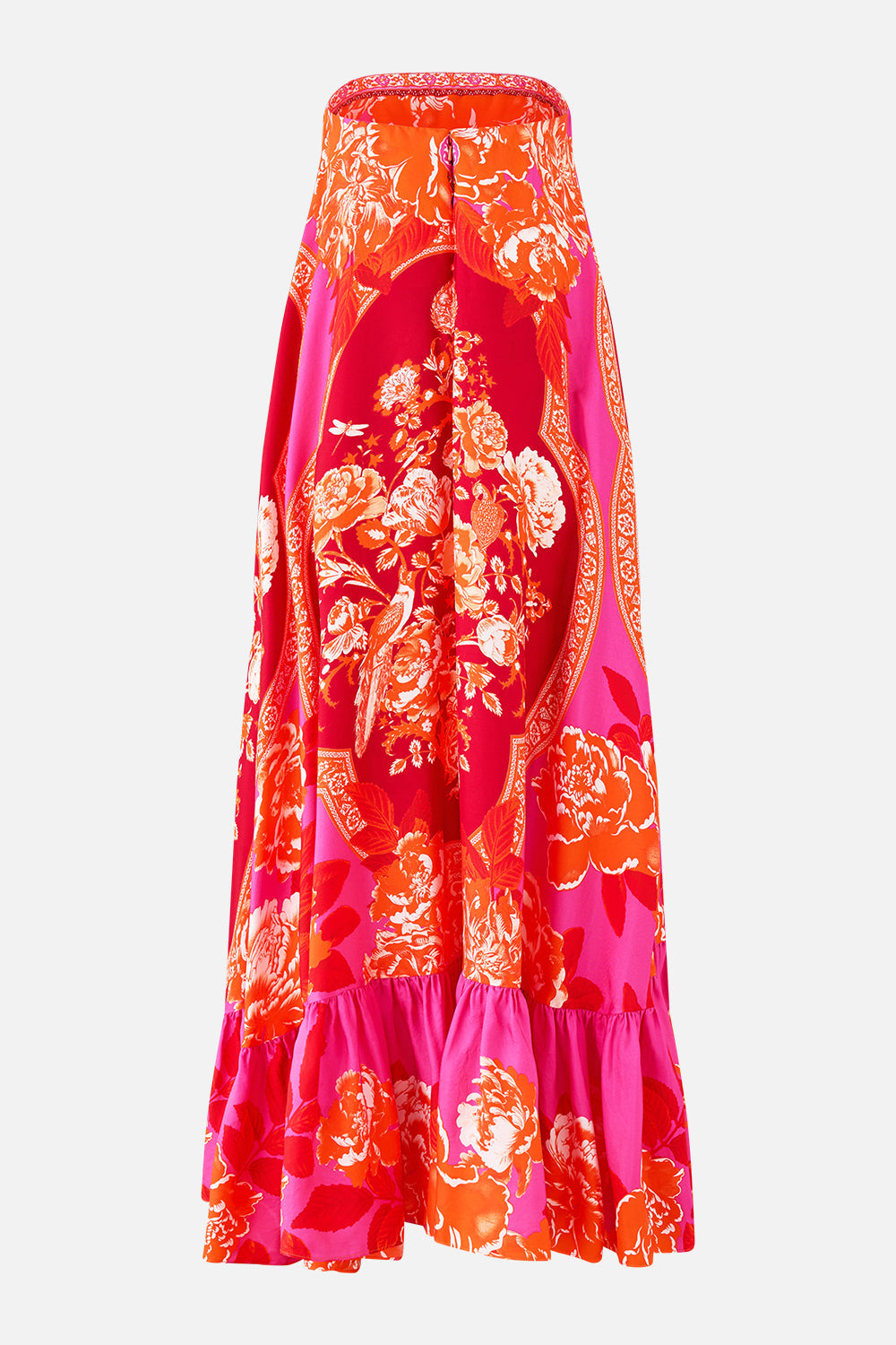 STRAPLESS MAXI WITH RUFFLE HEM - 7