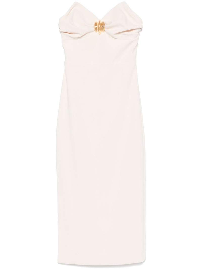 macro-bow crepe midi dress 1