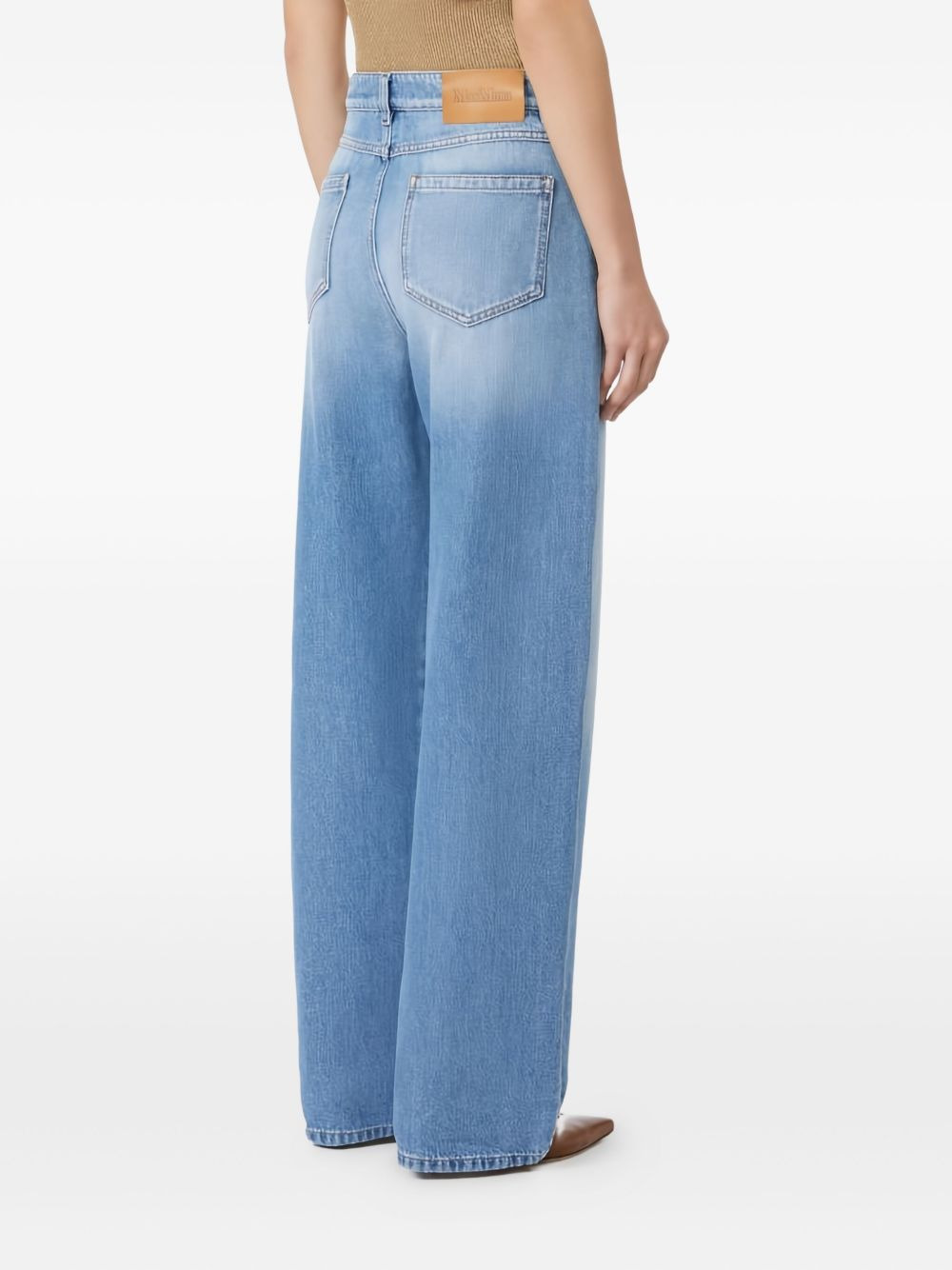 leather-patch jeans - 4