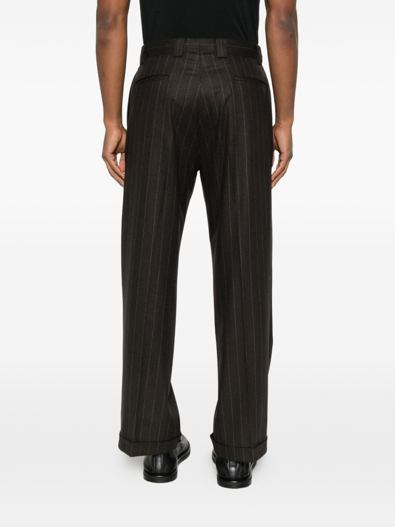 2Pleats pinstripe-cuffed trousers 4
