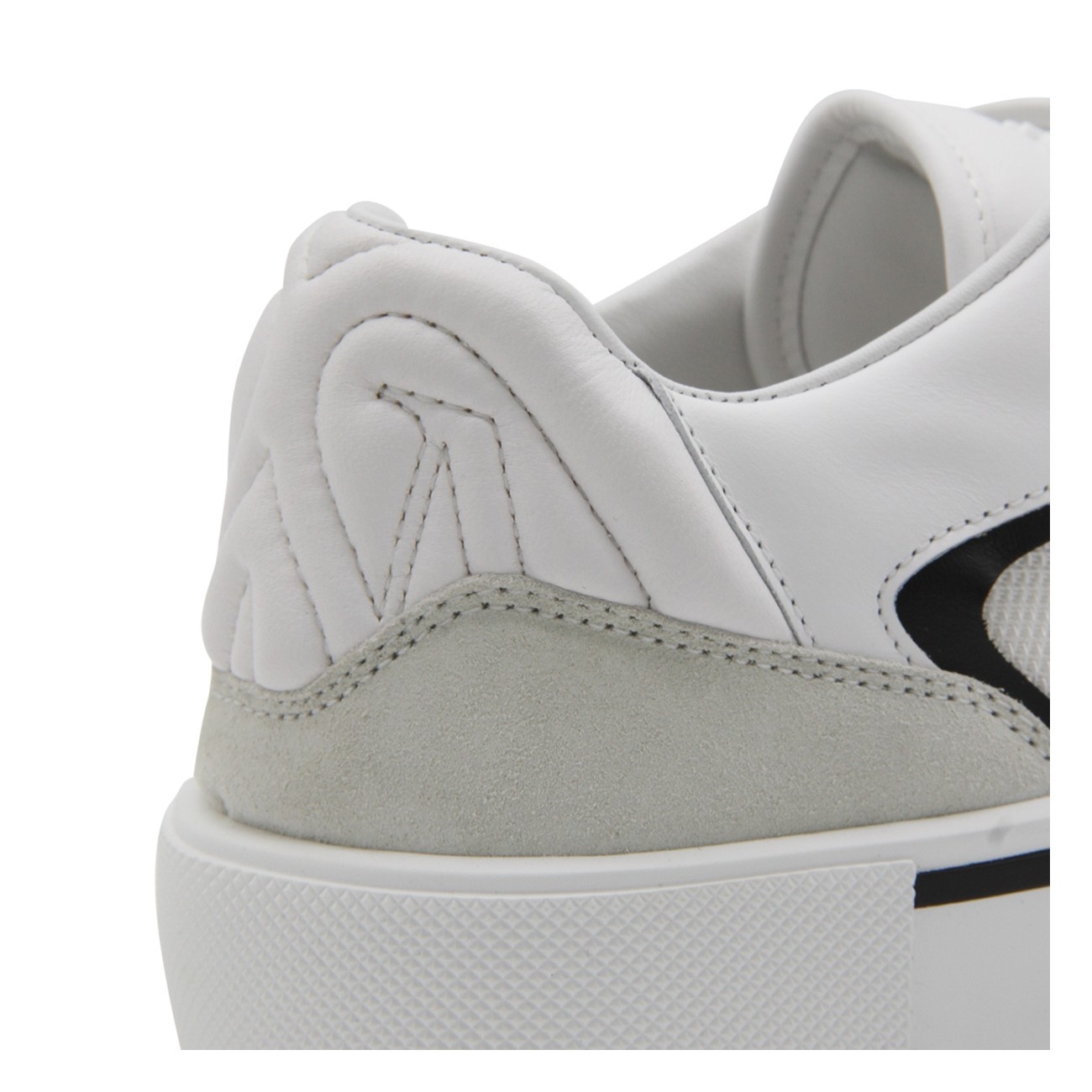 white leather plimsoll sneakers - 4