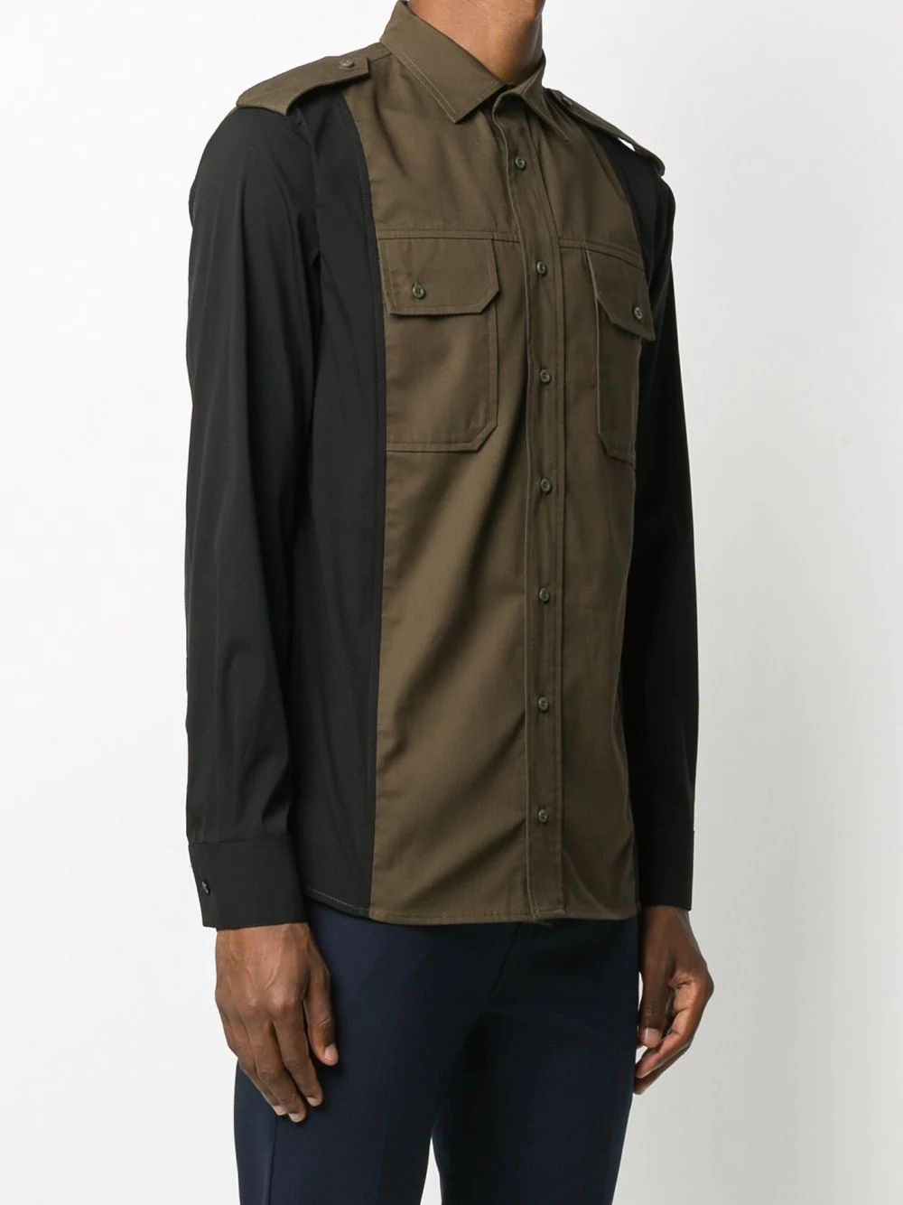 military-style slim-fit shirt - 3