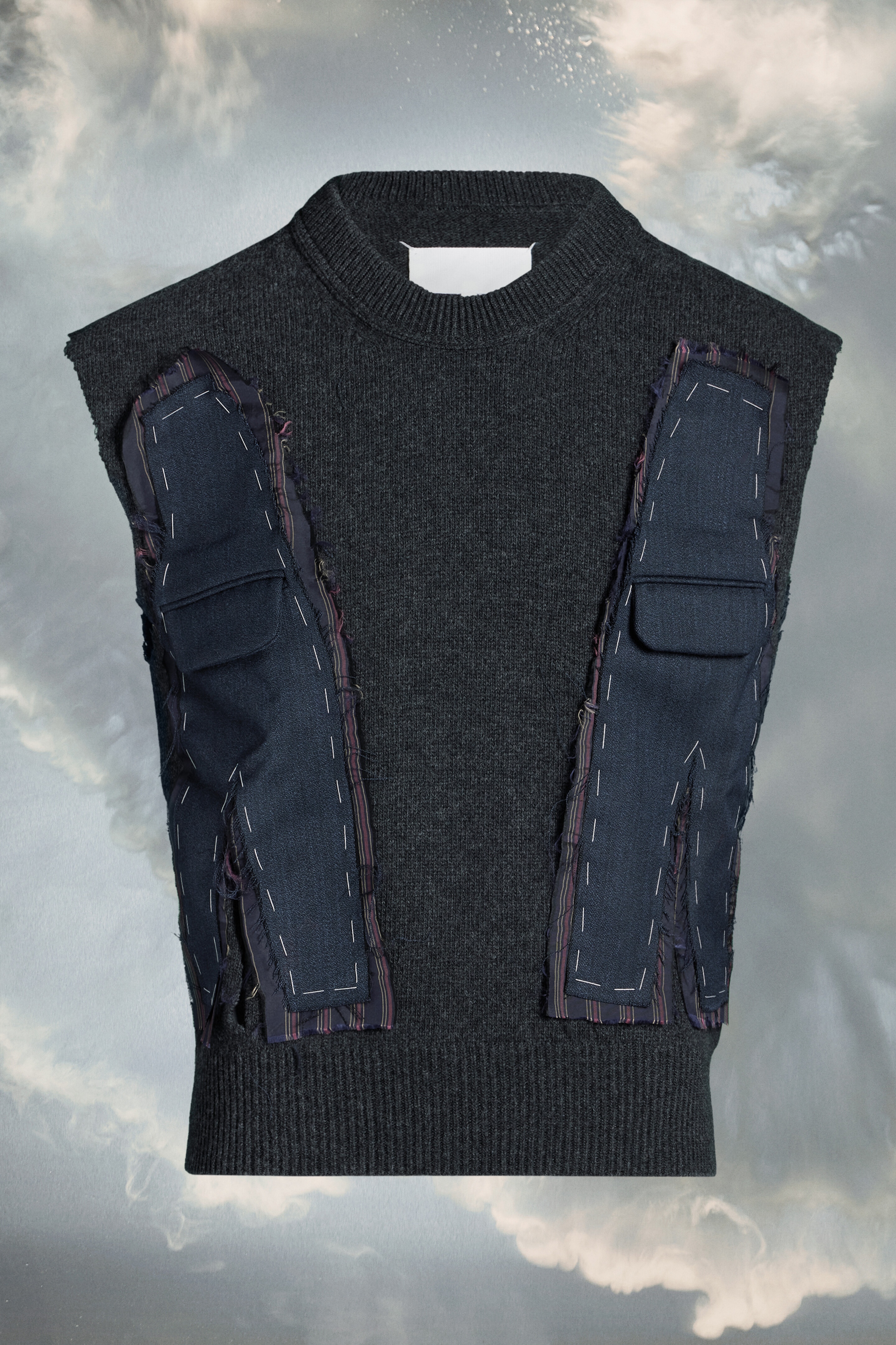 Work-in-progress knit vest - 1