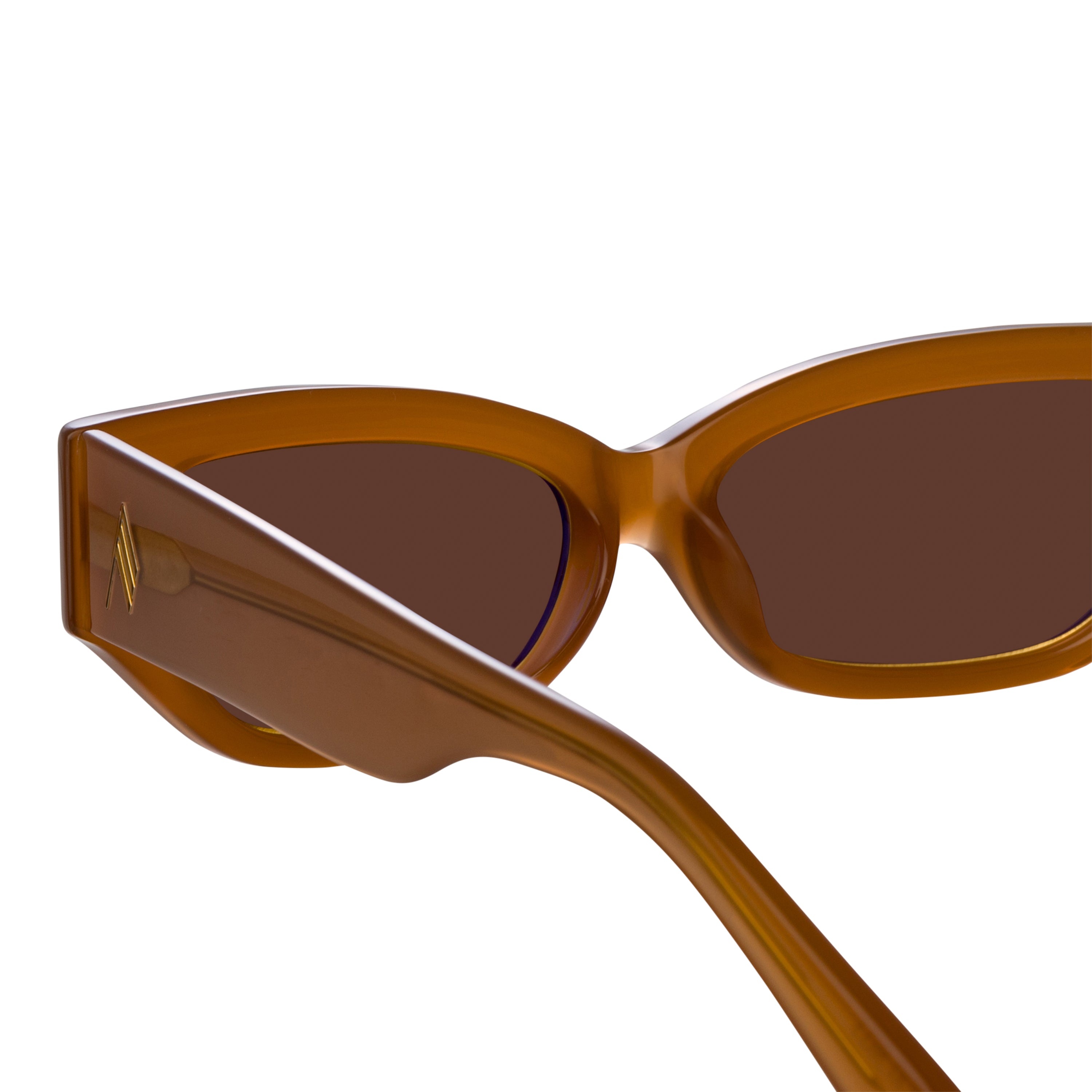 THE ATTICO VANESSA CAT EYE SUNGLASSES IN BROWN - 3