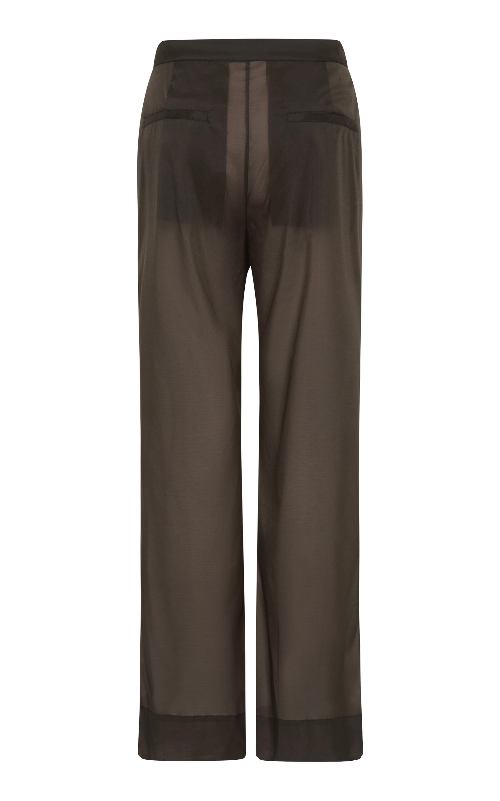 Transparent Silk-Blend Pants green - 5