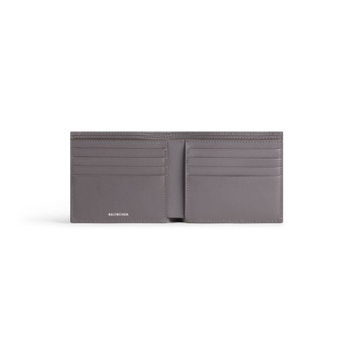 BALENCIAGA Men's Embossed Monogram Square Folded Wallet In Box  in Dark Grey outlook