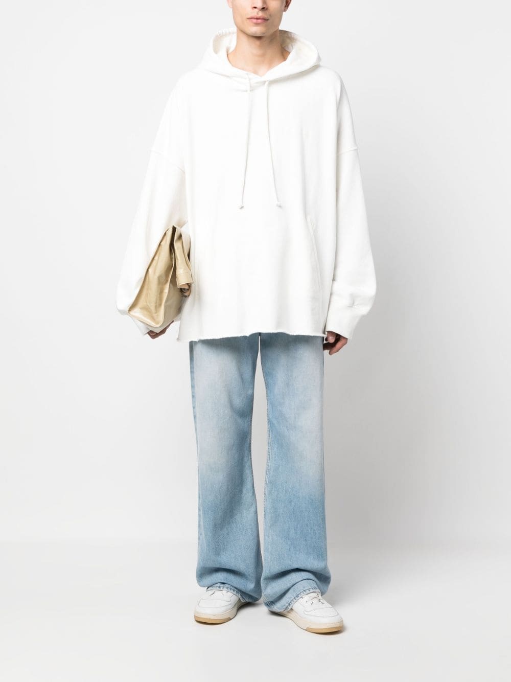 raw-cut hem hoodie - 3