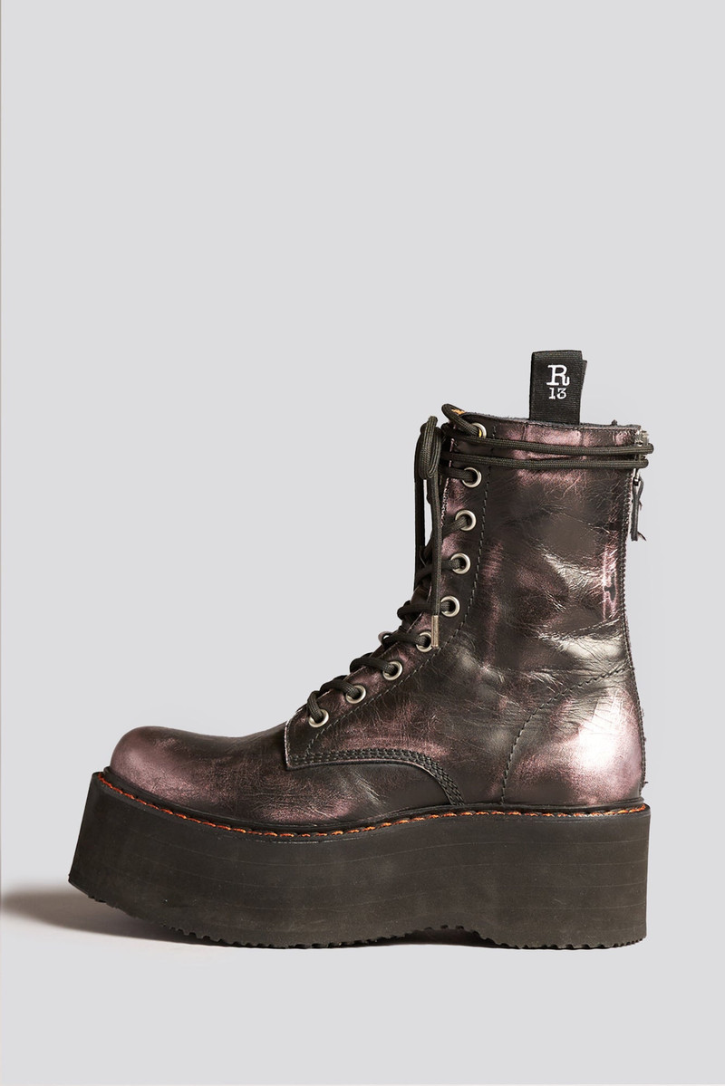 DOUBLE STACK BOOT - PINK SHINE 1