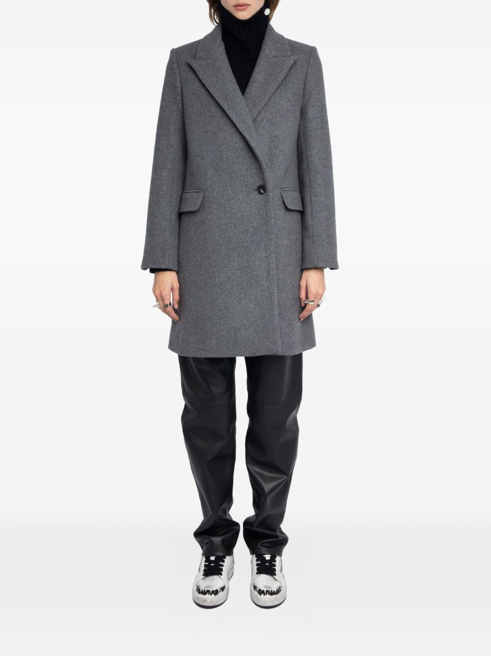 single-button coat - 2