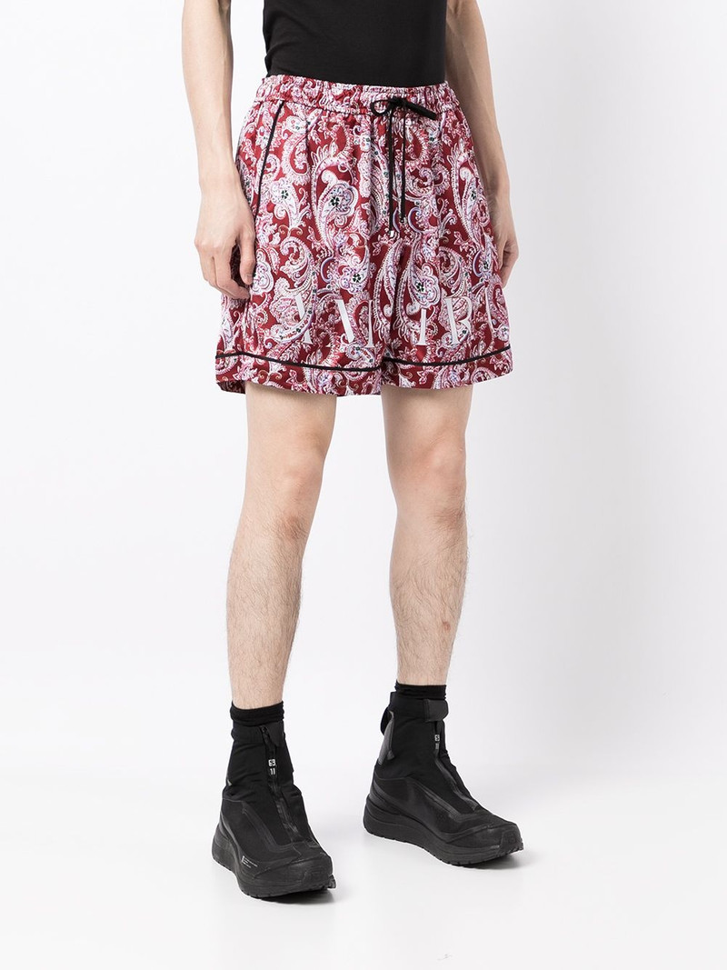 paisley-print drawstring shorts 3