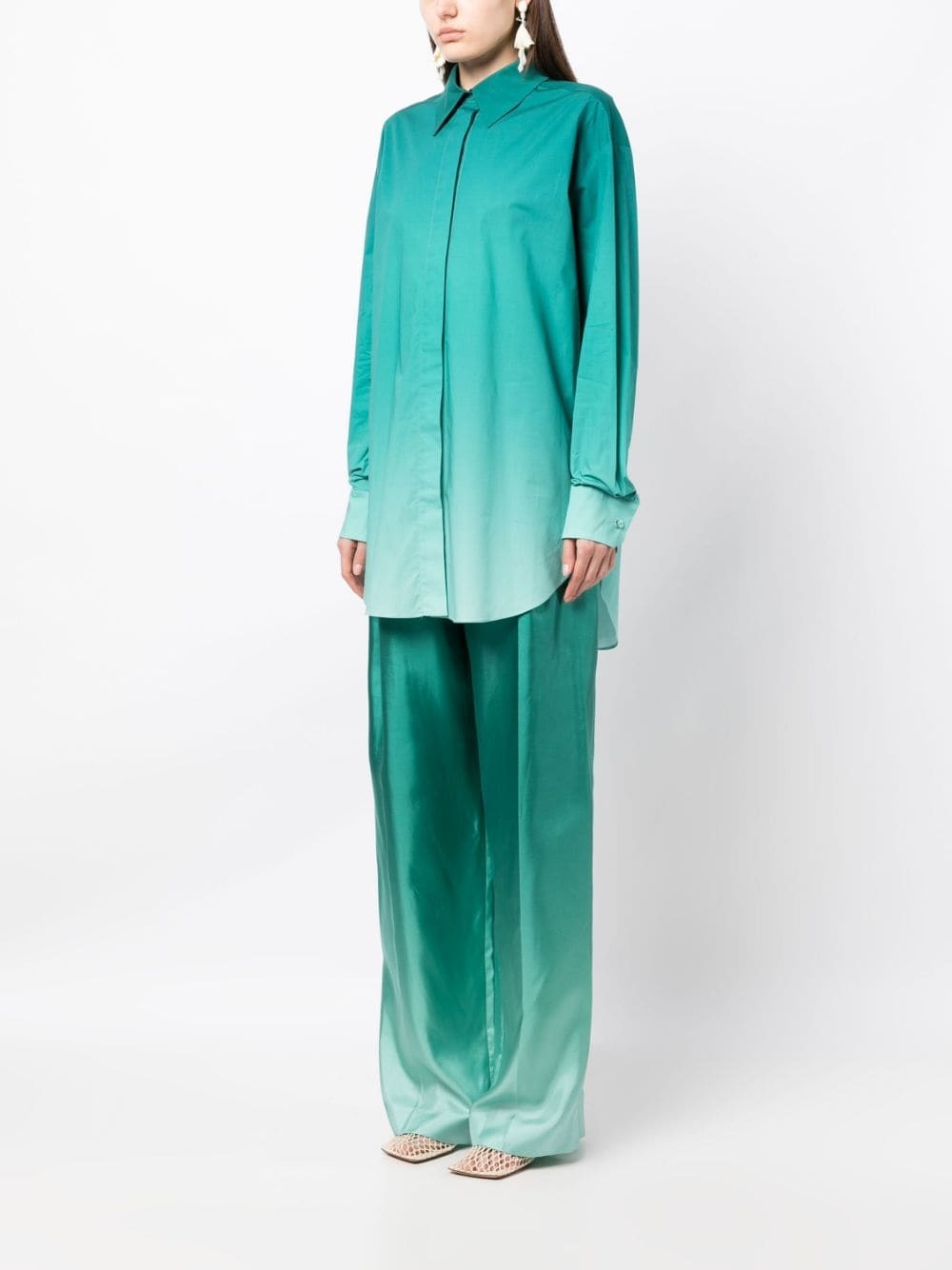 ombré-effect shirt jacket - 3