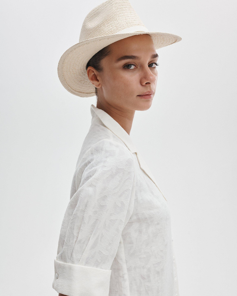 rag & bone Packable Straw Fedora outlook