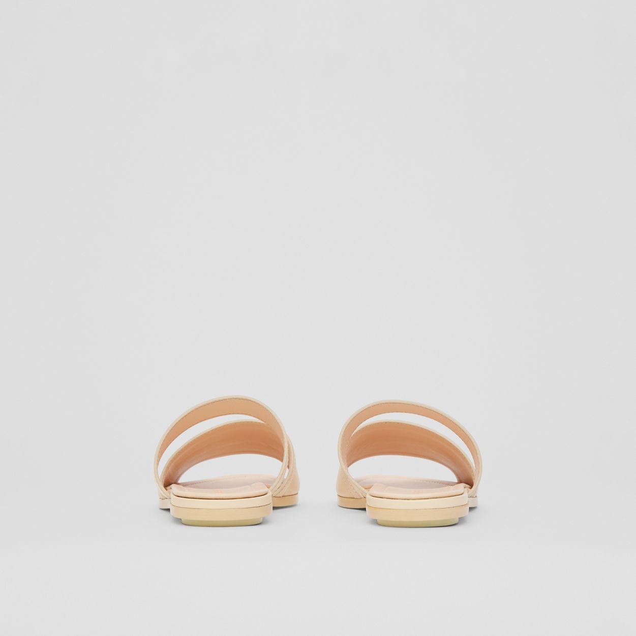 Logo Print Leather Sandals - 5