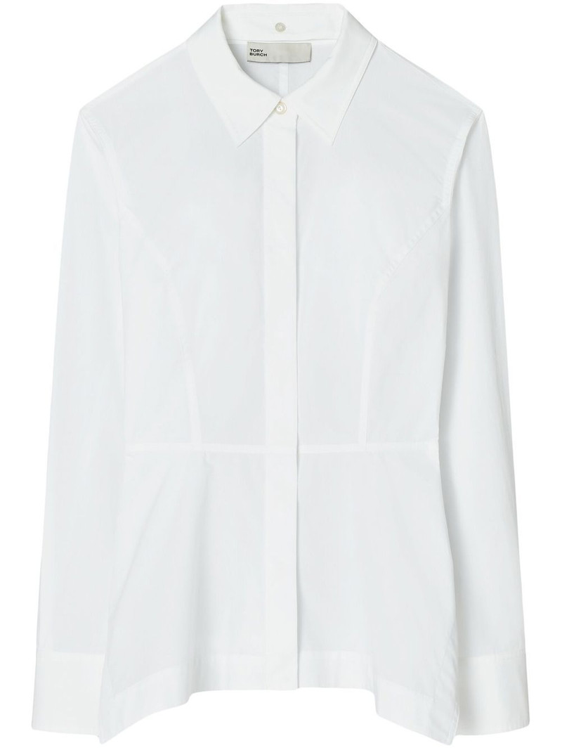 peplum cotton-poplin shirt 1