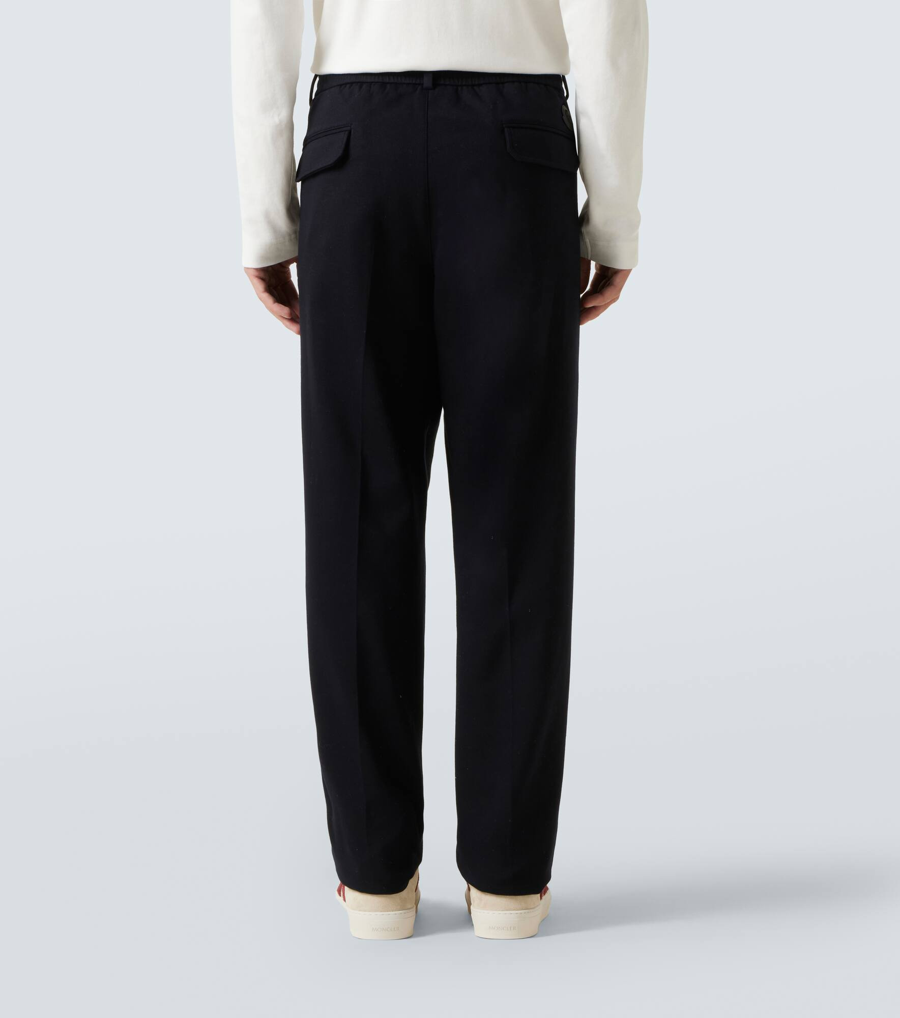 Cotton-blend slim pants - 4