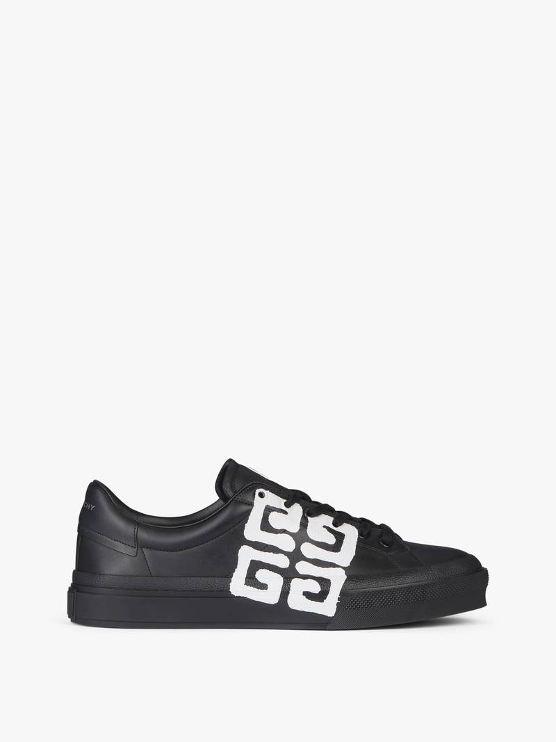 TAG EFFECT 4G PRINT와 LEATHER에 있는 도시 항구 SNEAKERS - 1