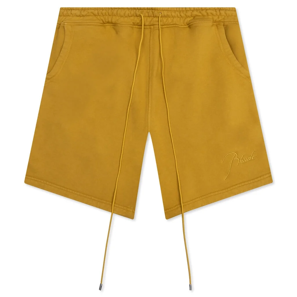 RHUDE SWEATSHORT - MUSTARD - 1