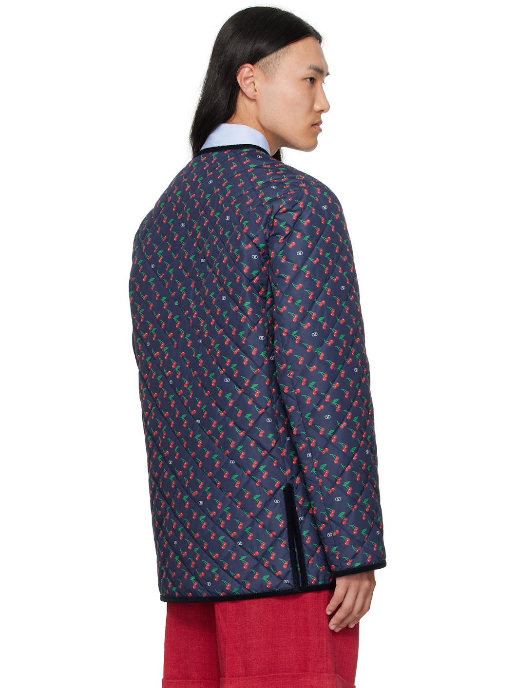 Navy Cherryfic Printed Jacket - 3