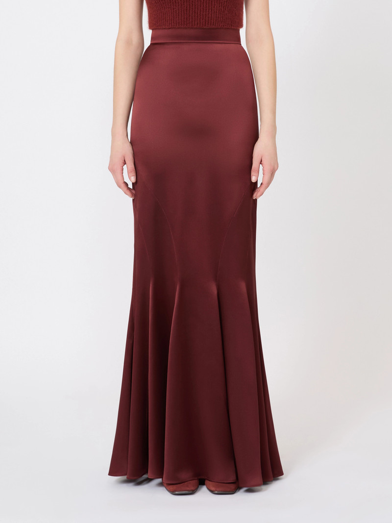 TABARIN Long silk satin skirt - RUST 3