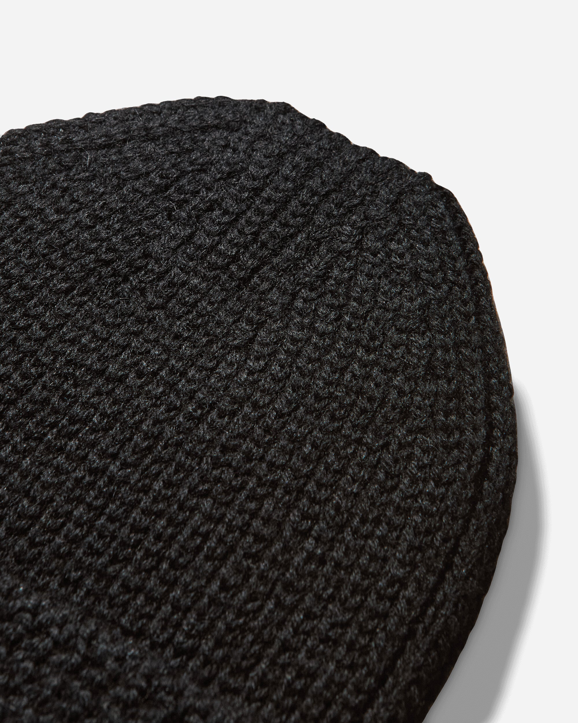 Knit Wool Beanie Black - 5