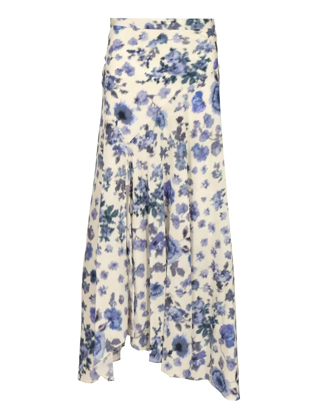 Printed Long Skirt Skirts Blue - 1