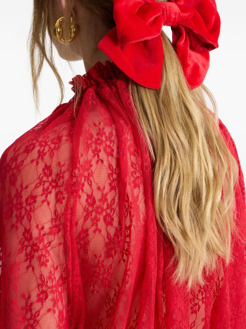 velvet bow hair clip - 3