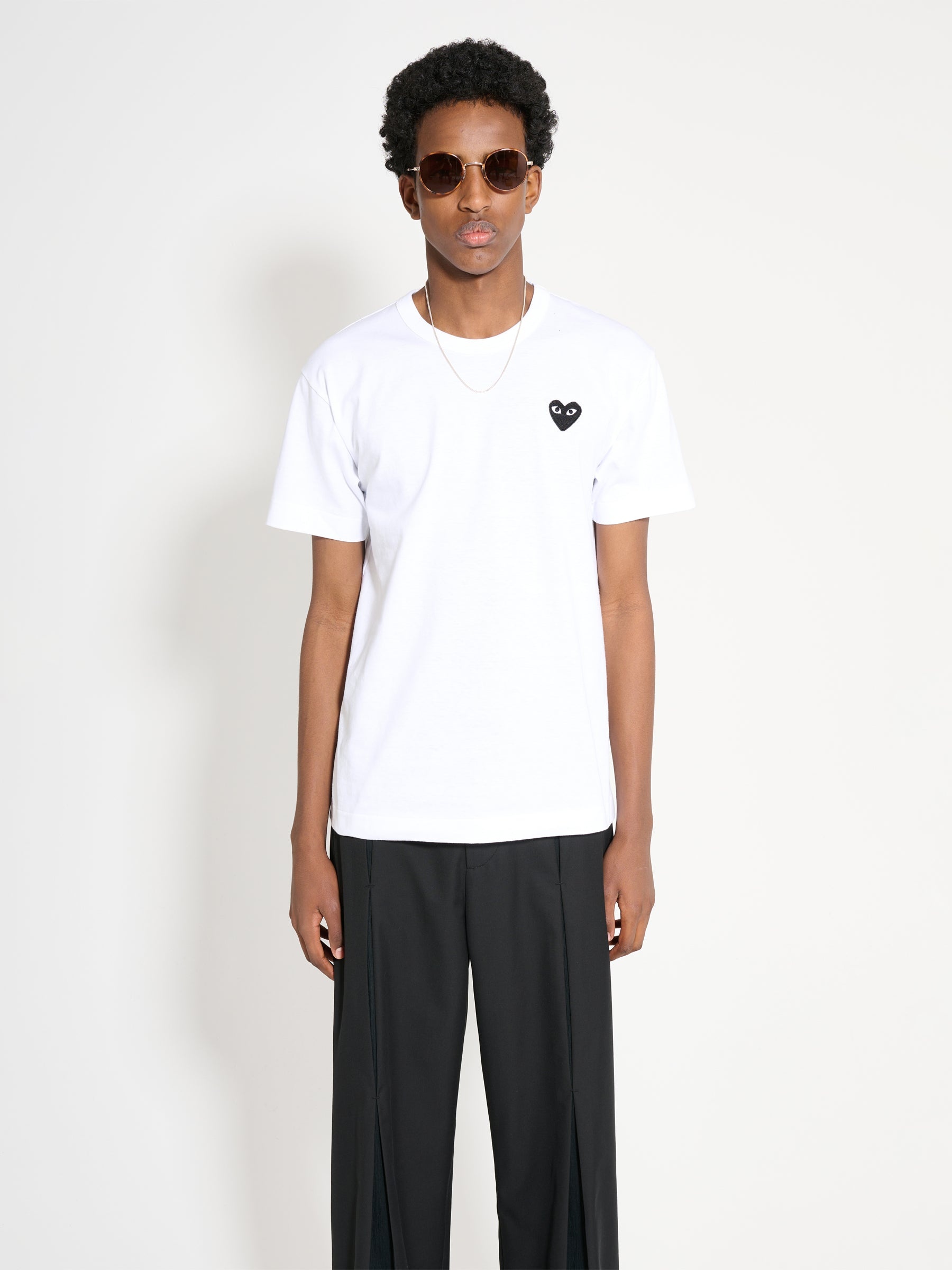 COMME DES GARÇONS PLAY SMALL HEART T-SHIRT WHITE - 1
