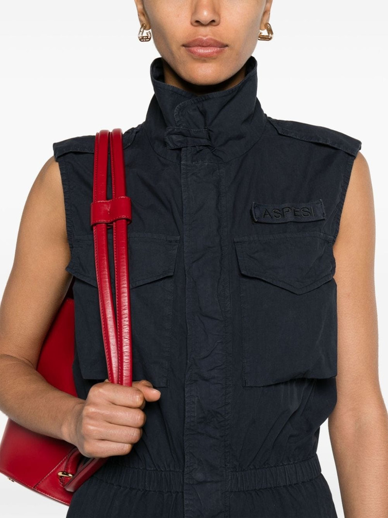 spread-collar cotton jumpsuit 5