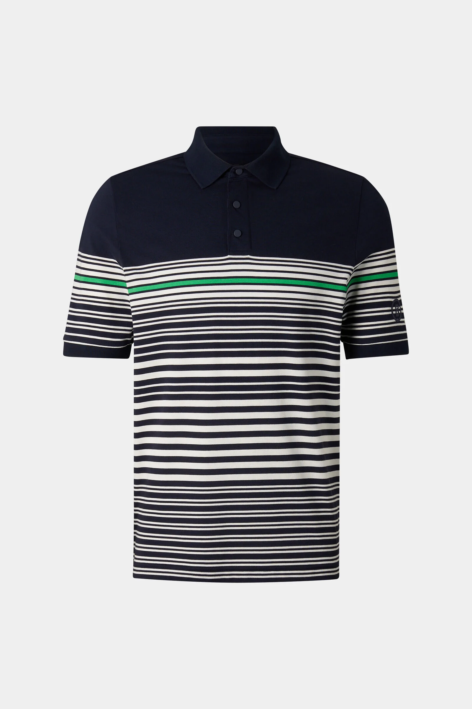 Jannes polo shirt in Navy blue/white/green - 1