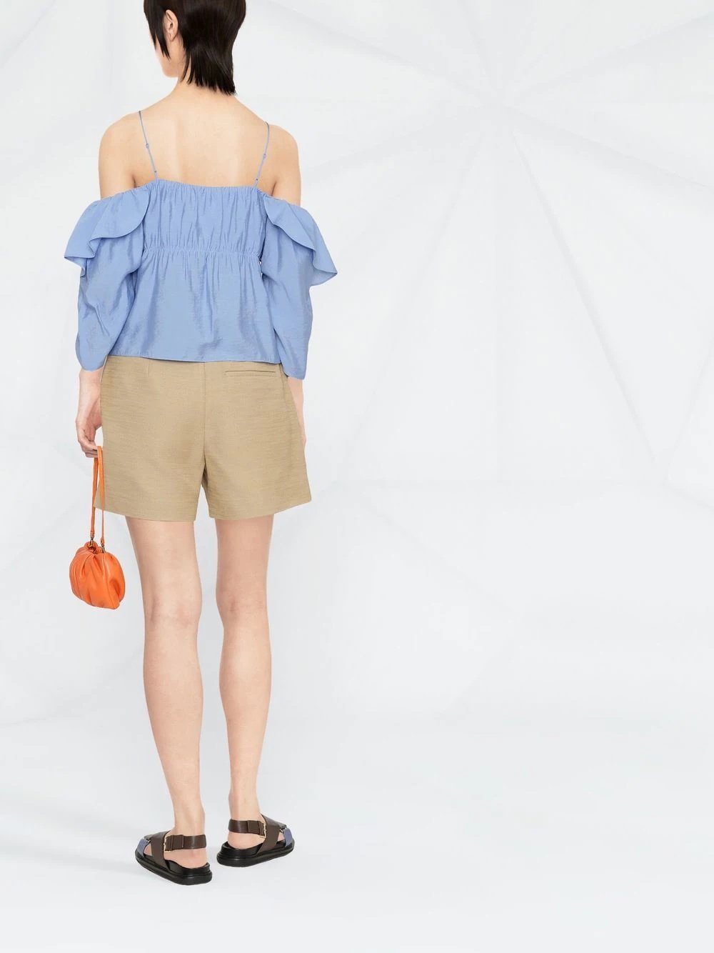 cold-shoulder ruffle blouse - 4