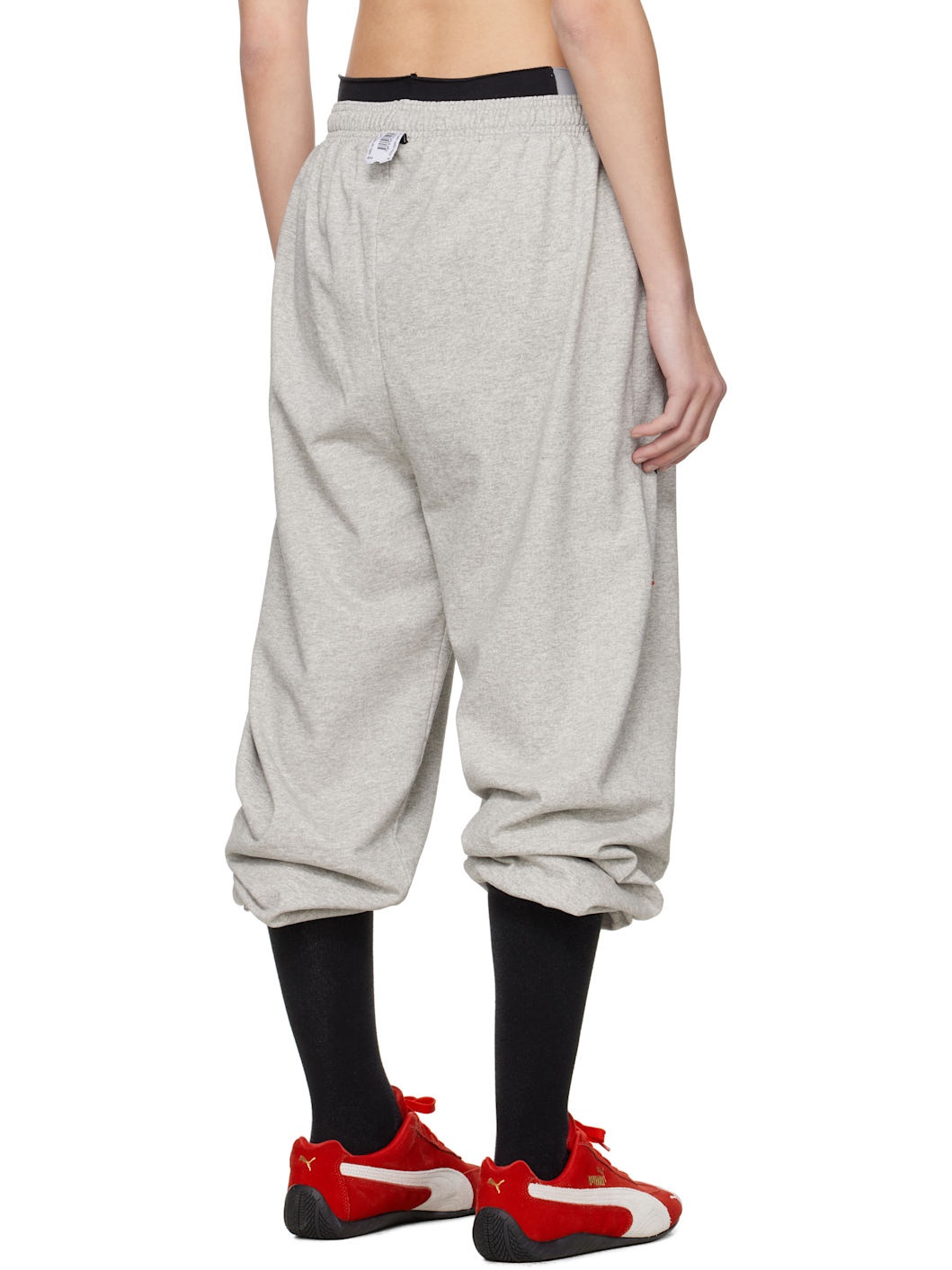 Gray '07' Cropped Lounge Pants - 3