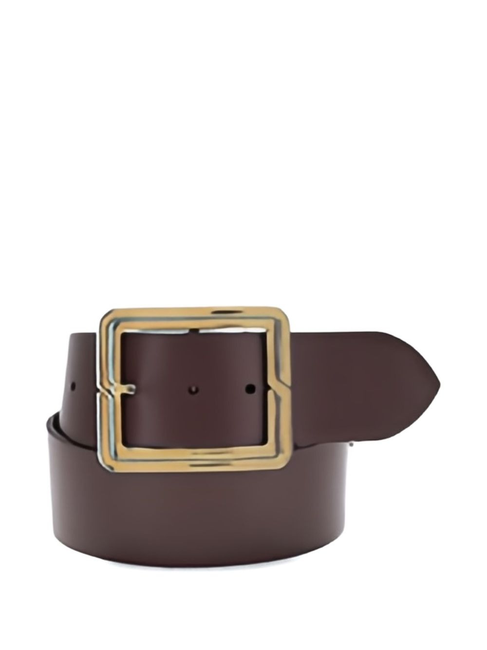 square-buckle leather belt - 2