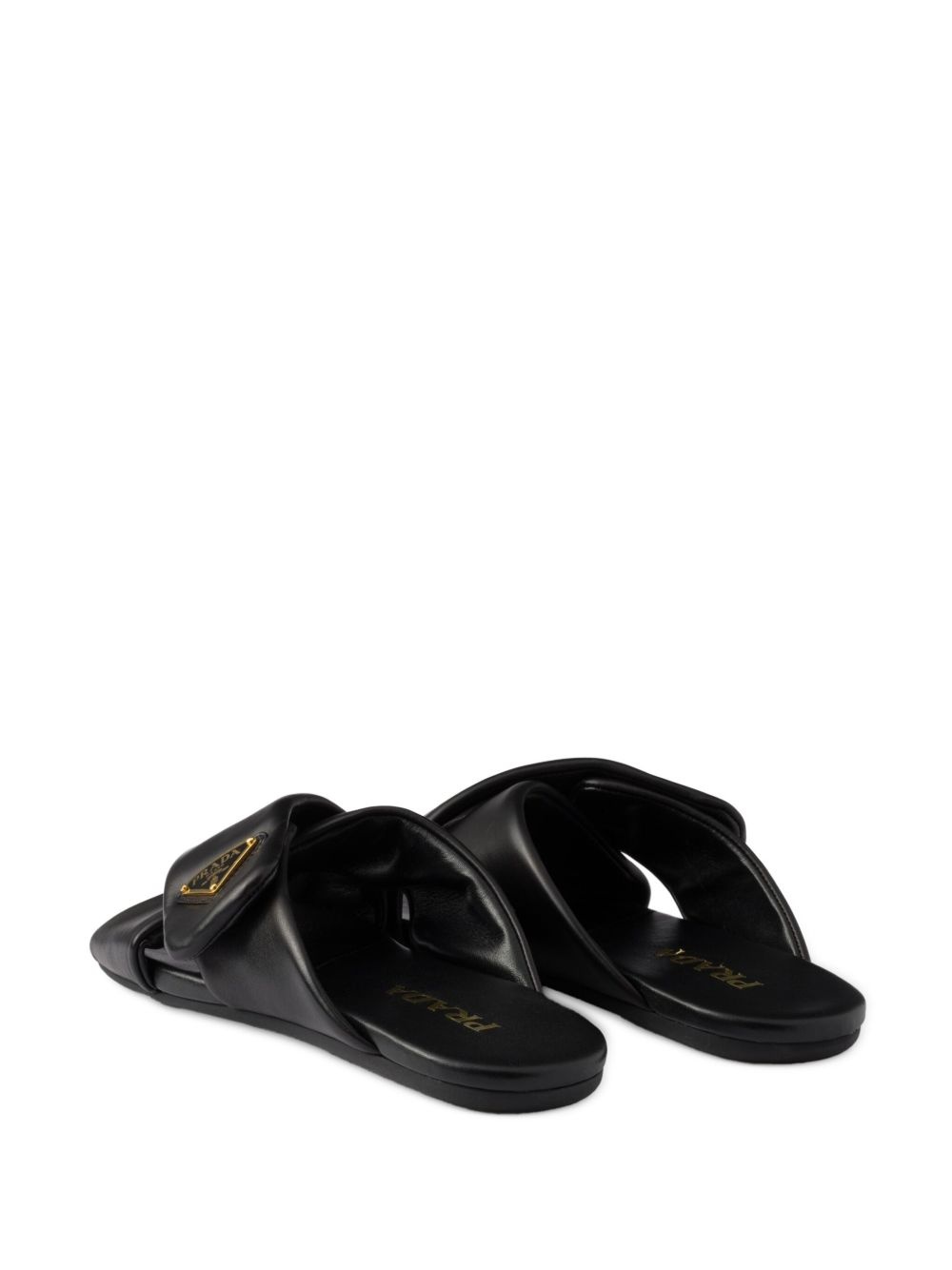 Padded nappa leather slides - 3