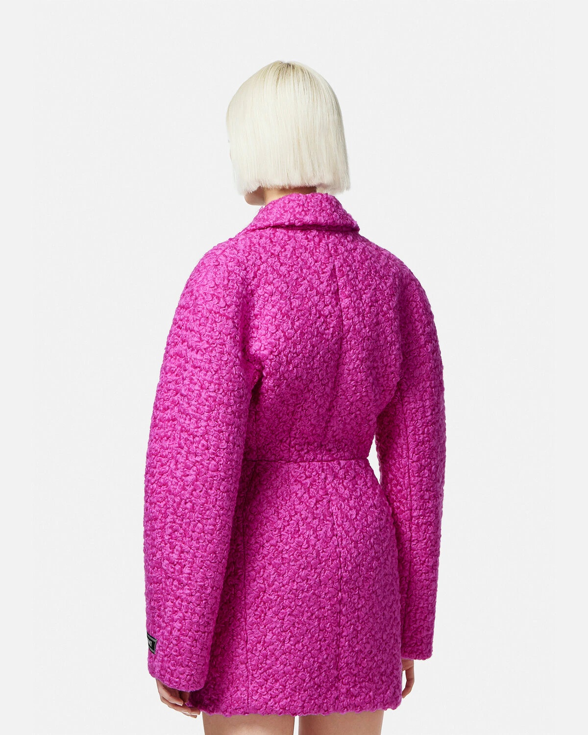 Rounded Hourglass Wool Bouclé Coat - 4