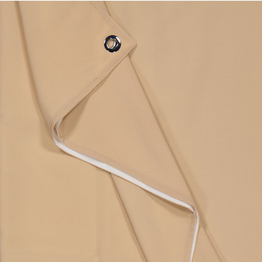 Burberry Soft Fawn Thea Silk Crepe De Chine Midi Skirt - 7