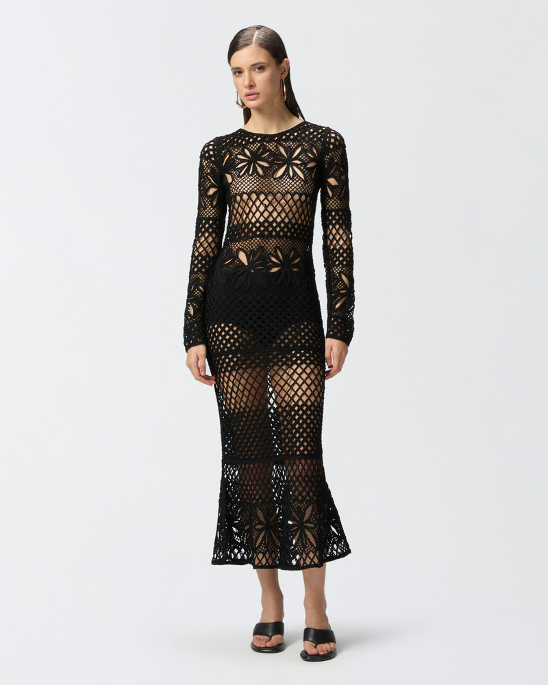 LONG OPENWORK CROCHET DRESS 3