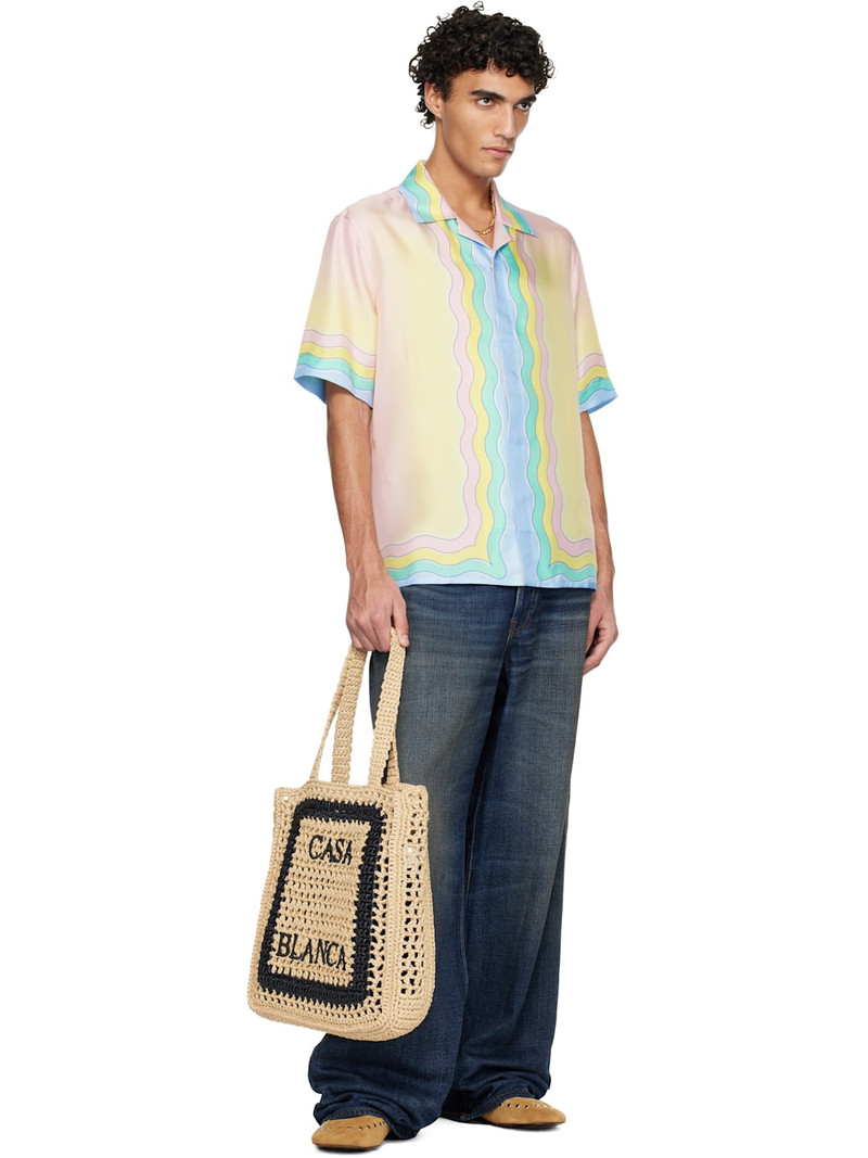 CASABLANCA Pink & Yellow 'For The Love Of Dance' Short Sleeve Shirt outlook