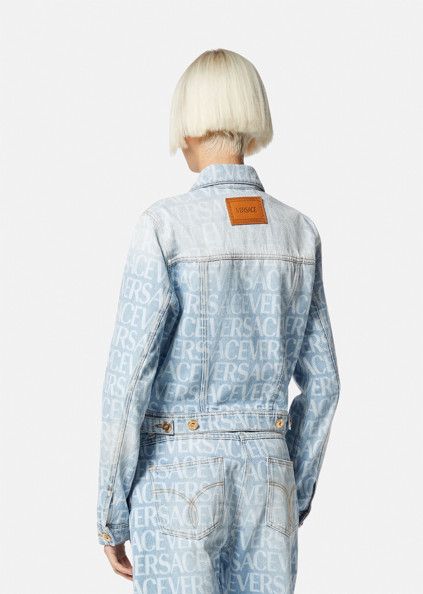 Versace Allover Denim Jacket - 4