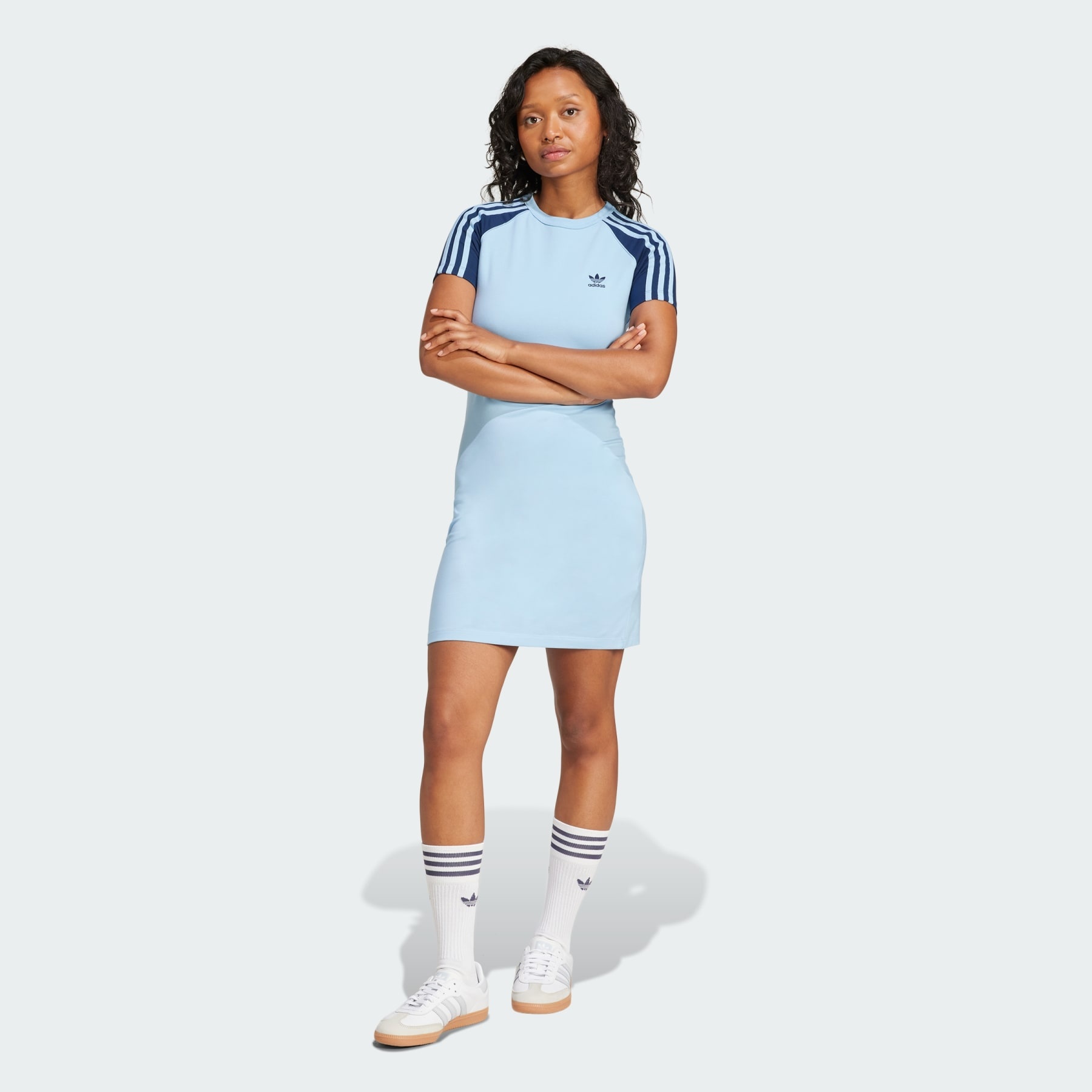 Adicolor 3-Stripes Raglan Short Sleeve Dress - 2