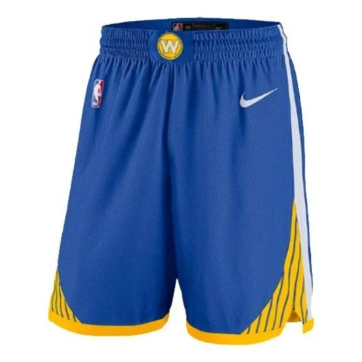 Nike NBA Icon Edition Swingman Sports Basketball Shorts SW Fan Edition Golden State Warriors Blue AJ - 1