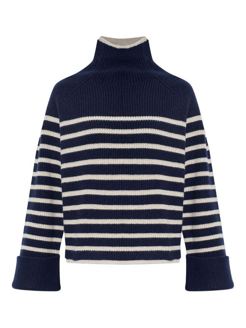 striped roll-neck sweater 1
