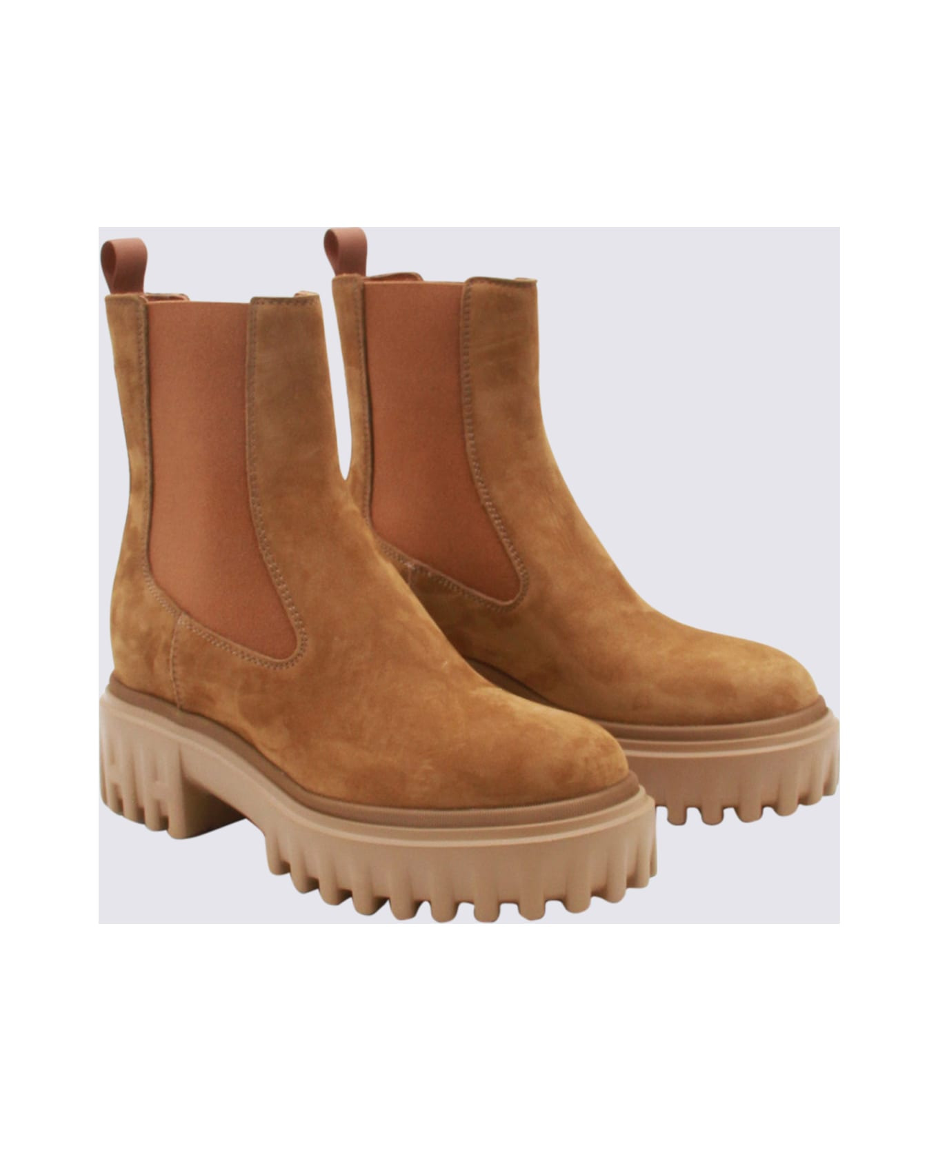 Brown Leather Chelsea Boots - 2