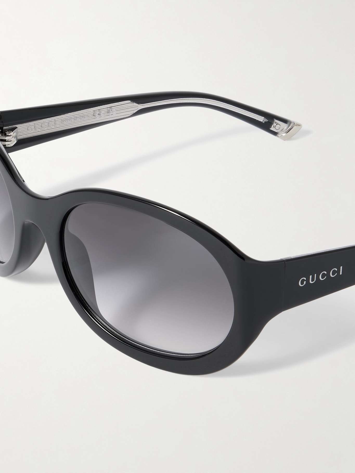 Round-frame acetate sunglasses Black - 4