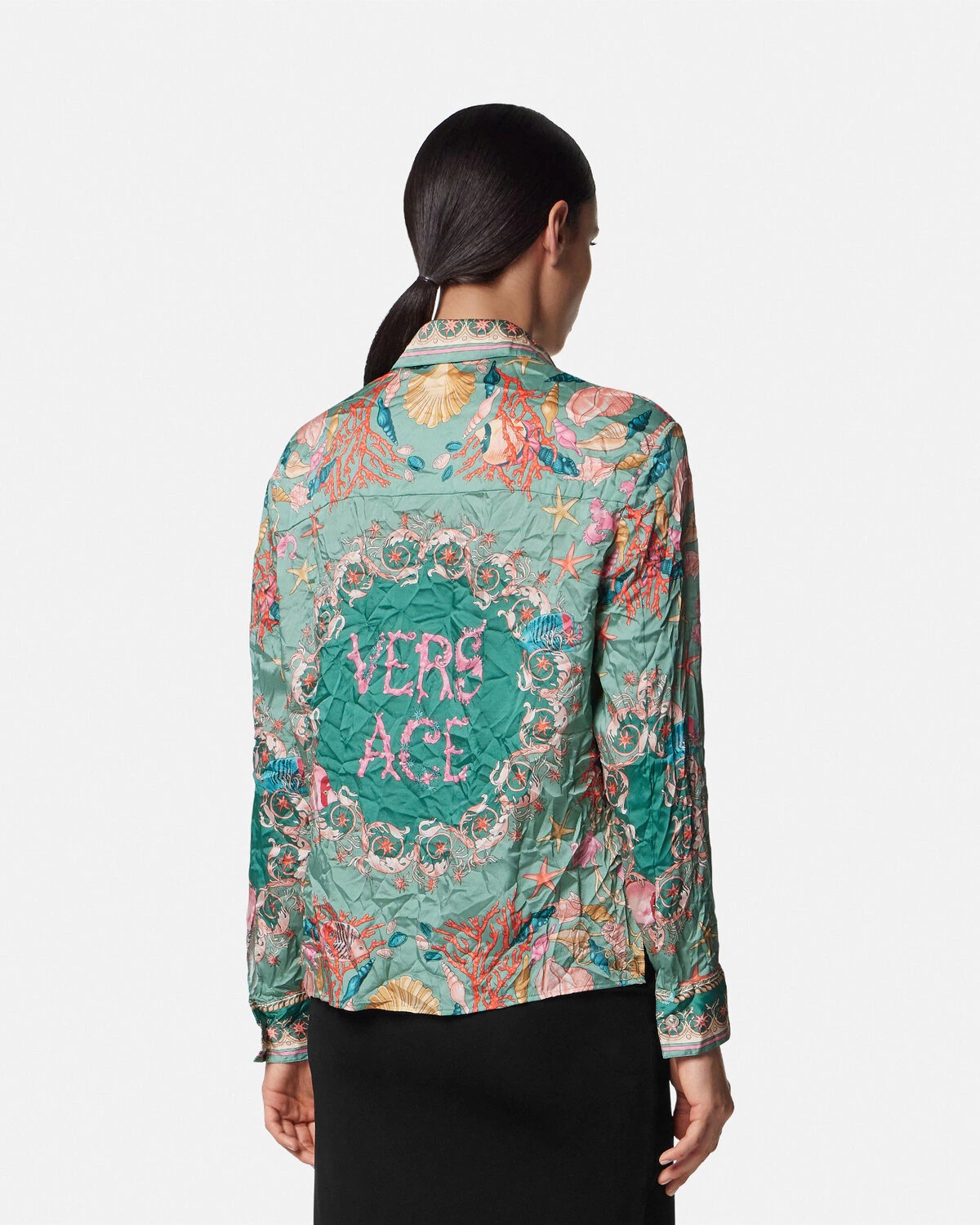Safety Pin Underwater Barocco Draped Shirt - 5