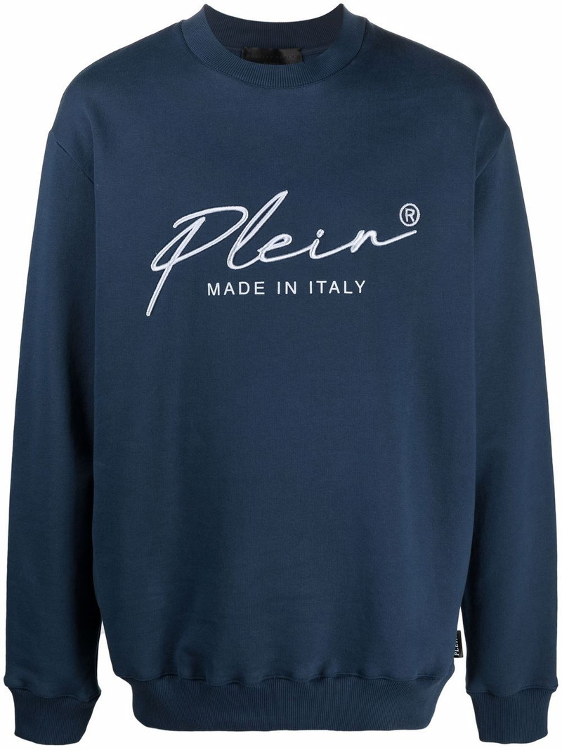 embroidered-logo sweatshirt 1