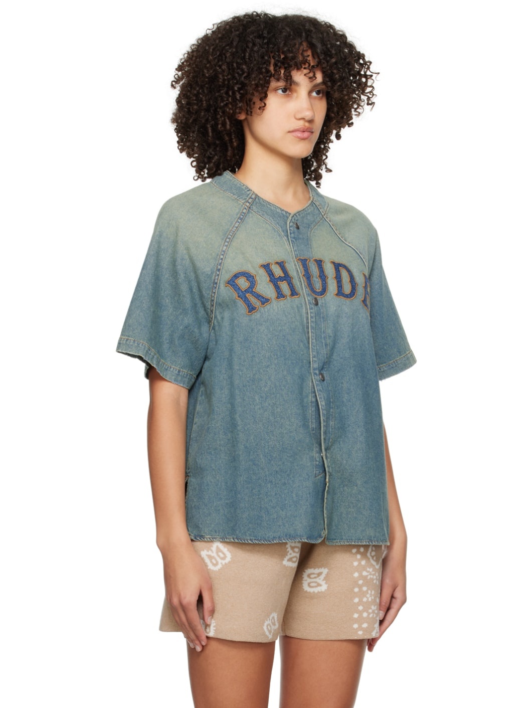 Indigo Faded Denim Shirt - 2
