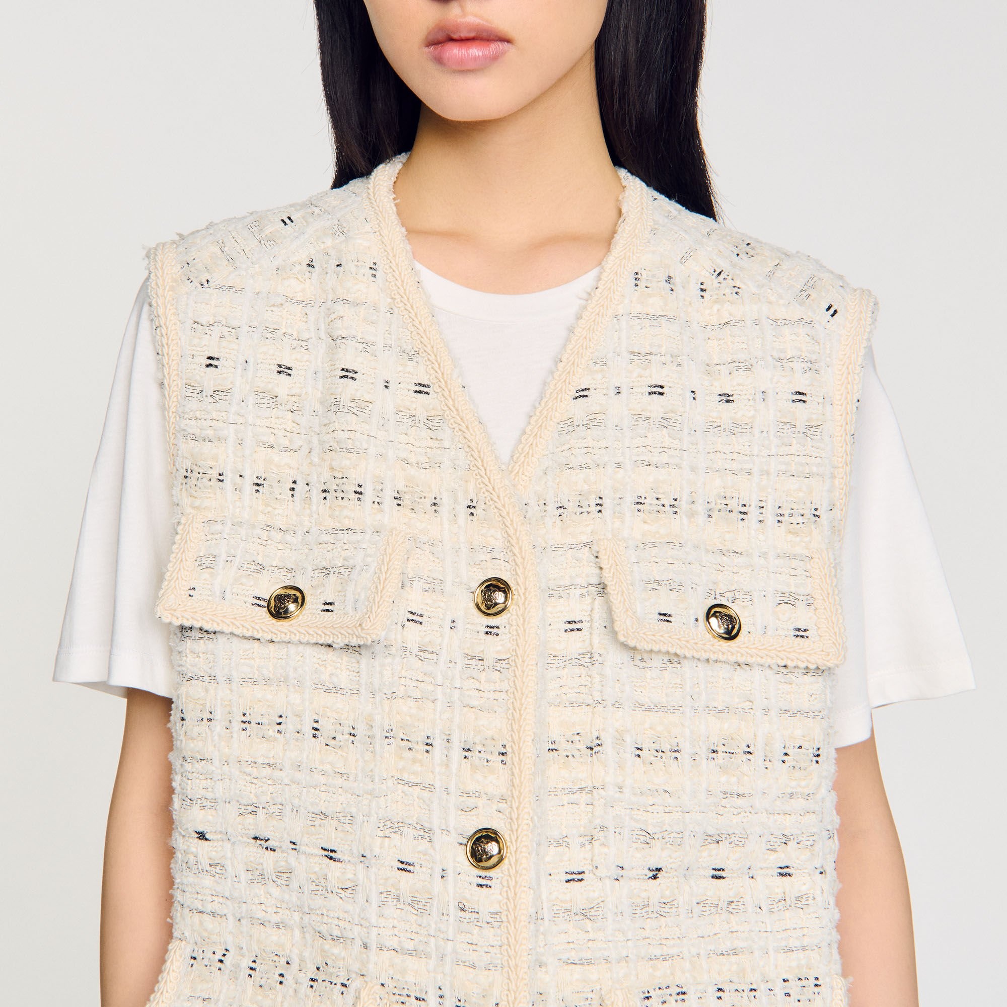 SLEEVELESS TWEED JACKET - 3